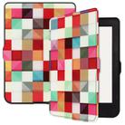 For KOBO Nia 6 inch Colored Drawing Voltage Elastic Texture Horizontal Flip Leather Case(Magic Cube) - 1