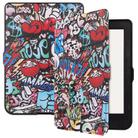 For KOBO Nia 6 inch Colored Drawing Voltage Elastic Texture Horizontal Flip Leather Case(Graffiti) - 1