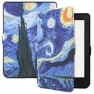 For KOBO Nia 6 inch Colored Drawing Voltage Elastic Texture Horizontal Flip Leather Case(Starry Sky) - 1