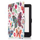 For KOBO Nia 6 inch Colored Drawing Voltage Elastic Texture Horizontal Flip Leather Case(Colorful Butterfly) - 2