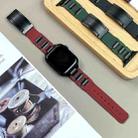 For Apple Watch 46mm / 49mm / 45mm / 44mm T-shaped Magnetic Buckle Stainless Steel Rubber Watch Band(Wine Red Black Buckle) - 3