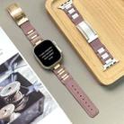 For Apple Watch 46mm / 49mm / 45mm / 44mm T-shaped Magnetic Buckle Stainless Steel Rubber Watch Band(Smoky Purple Rose Gold Buckle) - 3