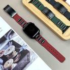 For Apple Watch 42mm / 41mm / 40mm / 38mm T-shaped Magnetic Buckle Stainless Steel Rubber Watch Band(Wine Red Black Buckle) - 3