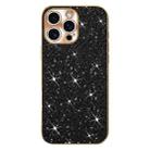 For iPhone 16 Pro Electroplating Star Diamond CD Texture Lens Ring Phone Case(Black) - 1