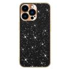 For iPhone 15 Pro Max Electroplating Star Diamond CD Texture Lens Ring Phone Case(Black) - 1