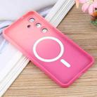For Samsung Galaxy S25 5G Liquid TPU Silicone Gradient MagSafe Phone Case(Pink Red) - 3