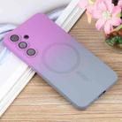 For Samsung Galaxy S25 5G Liquid TPU Silicone Gradient MagSafe Phone Case(Purple Grey) - 2