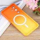 For Samsung Galaxy S25 5G Liquid TPU Silicone Gradient MagSafe Phone Case(Orange Yellow) - 3