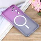 For Samsung Galaxy S25+ 5G Liquid TPU Silicone Gradient MagSafe Phone Case(Purple Grey) - 3