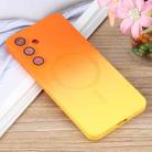 For Samsung Galaxy S25+ 5G Liquid TPU Silicone Gradient MagSafe Phone Case(Orange Yellow) - 2