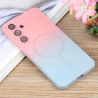 For Samsung Galaxy S25+ 5G Liquid TPU Silicone Gradient MagSafe Phone Case(Pink Blue) - 2