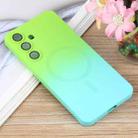 For Samsung Galaxy S25+ 5G Liquid TPU Silicone Gradient MagSafe Phone Case(Cyan Blue) - 2