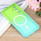 For Samsung Galaxy S25+ 5G Liquid TPU Silicone Gradient MagSafe Phone Case(Cyan Blue) - 3