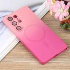 For Samsung Galaxy S25 Ultra 5G Liquid TPU Silicone Gradient MagSafe Phone Case(Pink Red) - 2
