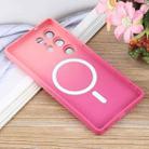 For Samsung Galaxy S25 Ultra 5G Liquid TPU Silicone Gradient MagSafe Phone Case(Pink Red) - 3