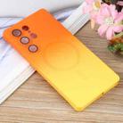 For Samsung Galaxy S25 Ultra 5G Liquid TPU Silicone Gradient MagSafe Phone Case(Orange Yellow) - 2