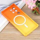For Samsung Galaxy S25 Ultra 5G Liquid TPU Silicone Gradient MagSafe Phone Case(Orange Yellow) - 3
