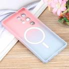 For Samsung Galaxy S25 Ultra 5G Liquid TPU Silicone Gradient MagSafe Phone Case(Pink Blue) - 3