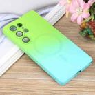 For Samsung Galaxy S25 Ultra 5G Liquid TPU Silicone Gradient MagSafe Phone Case(Cyan Blue) - 2