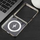 For Honor Magic V Flip 6D Glossy Electroplated PC MagSafe Phone Case(Titanium Gray) - 3