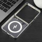 For Honor Magic V Flip 6D Glossy Electroplated PC MagSafe Phone Case(Galaxy Silver) - 3