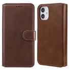 For iPhone 12 mini Classic Calf Texture PU + TPU Horizontal Flip Leather Case, with Holder & Card Slots & Wallet(Brown) - 1