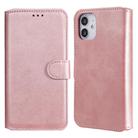 For iPhone 12 mini Classic Calf Texture PU + TPU Horizontal Flip Leather Case, with Holder & Card Slots & Wallet(Rose Gold) - 1