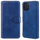 For iPhone 12 / 12 Pro Classic Calf Texture PU + TPU Horizontal Flip Leather Case, with Holder & Card Slots & Wallet(Blue) - 1