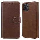 For iPhone 12 / 12 Pro Classic Calf Texture PU + TPU Horizontal Flip Leather Case, with Holder & Card Slots & Wallet(Brown) - 1