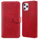 For iPhone 12 Pro Max Classic Calf Texture PU + TPU Horizontal Flip Leather Case, with Holder & Card Slots & Wallet(Red) - 1