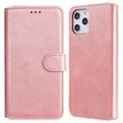 For iPhone 12 Pro Max Classic Calf Texture PU + TPU Horizontal Flip Leather Case, with Holder & Card Slots & Wallet(Rose Gold) - 1