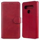 For LG K61 Classic Calf Texture PU + TPU Horizontal Flip Leather Case, with Holder & Card Slots & Wallet(Red) - 1