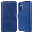 For OPPO Reno4 Pro 5G Classic Calf Texture PU + TPU Horizontal Flip Leather Case, with Holder & Card Slots & Wallet(Blue) - 1