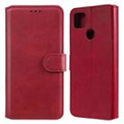 For Xiaomi Redmi 9C Classic Calf Texture PU + TPU Horizontal Flip Leather Case, with Holder & Card Slots & Wallet(Red) - 1