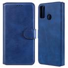 For Huawei Honor 9X Lite Classic Calf Texture PU + TPU Horizontal Flip Leather Case, with Holder & Card Slots & Wallet(Blue) - 1