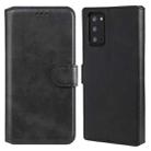 For Samsung Galaxy Note 20 Classic Calf Texture PU + TPU Horizontal Flip Leather Case, with Holder & Card Slots & Wallet(Black) - 1