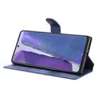 For Samsung Galaxy Note 20 Classic Calf Texture PU + TPU Horizontal Flip Leather Case, with Holder & Card Slots & Wallet(Blue) - 6