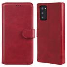 For Samsung Galaxy Note 20 Classic Calf Texture PU + TPU Horizontal Flip Leather Case, with Holder & Card Slots & Wallet(Red) - 1