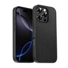 For iPhone 16 Pro Max Pita Series TPU + PC Texture Phone Case(Black) - 1