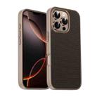 For iPhone 16 Pro Max Pita Series TPU + PC Texture Phone Case(Gold) - 1