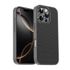 For iPhone 16 Pro Max Pita Series TPU + PC Texture Phone Case(Grey) - 1