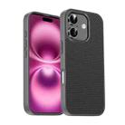 For iPhone 16 Pita Series TPU + PC Texture Phone Case(Grey) - 1