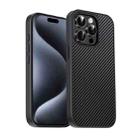 For iPhone 15 Pro Max Pita Series TPU + PC Texture Phone Case(Black) - 1