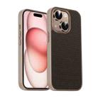 For iPhone 15 Pita Series TPU + PC Texture Phone Case(Gold) - 1