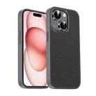 For iPhone 15 Pita Series TPU + PC Texture Phone Case(Grey) - 1