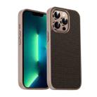 For iPhone 13 Pro Max Pita Series TPU + PC Texture Phone Case(Gold) - 1