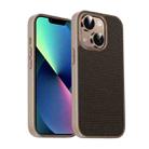 For iPhone 13 Pita Series TPU + PC Texture Phone Case(Gold) - 1