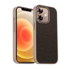 For iPhone 12 Pita Series TPU + PC Texture Phone Case(Gold) - 1