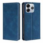 For Redmi Note 14 5G Skin Feel Magnetic Leather Phone Case(Blue) - 1