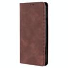 For Redmi Note 14 Pro 4G Skin Feel Magnetic Leather Phone Case(Dark Brown) - 2